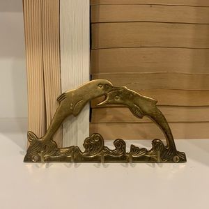 Brass dolphin key hook